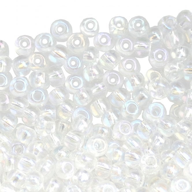  Seed Beads 6/0 - Crystal AB - 20g