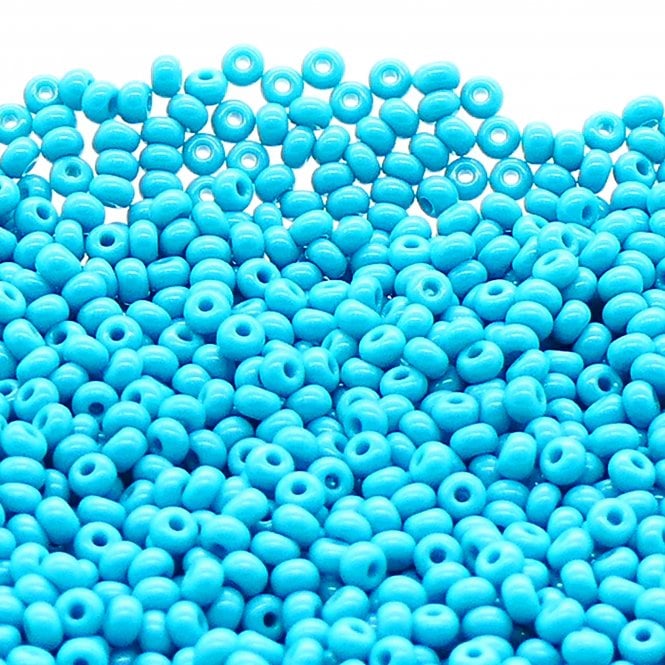  Seed Beads 6/0 - Opaque Blue Turquoise - 20g