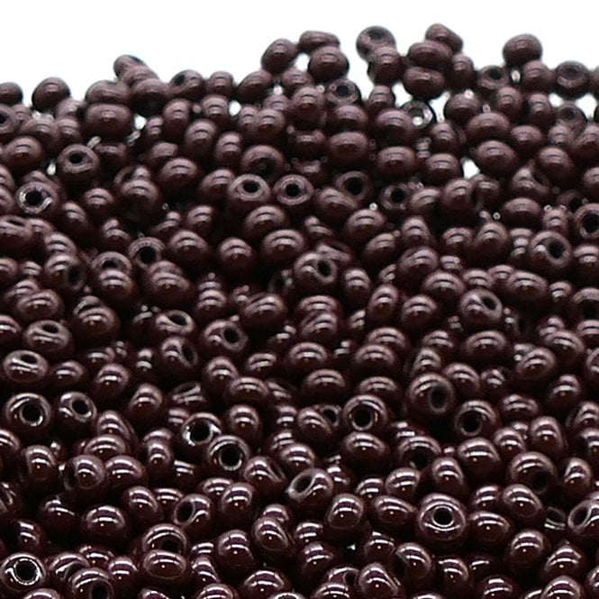  Seed Beads 6/0 - Opaque Dark Brown - 20g