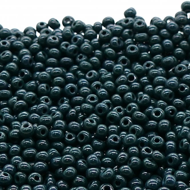  Seed Beads 6/0 - Opaque Dark Jade - 20g