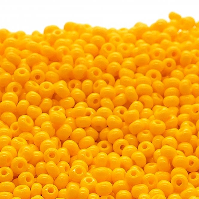  Seed Beads 6/0 - Opaque Dark Yellow - 20g
