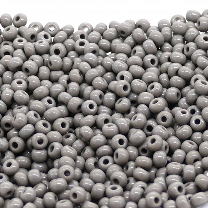 Seed Beads 6/0 - Opaque Grey - 20g