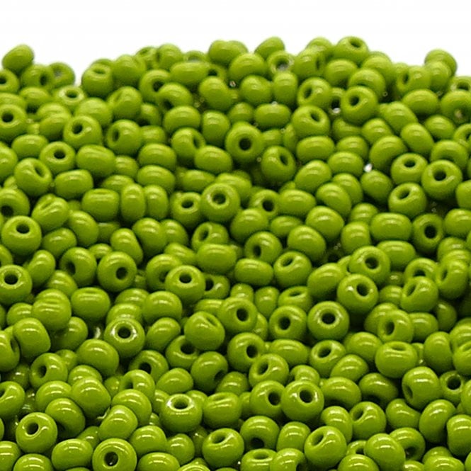  Seed Beads 6/0 - Opaque Olive - 20g