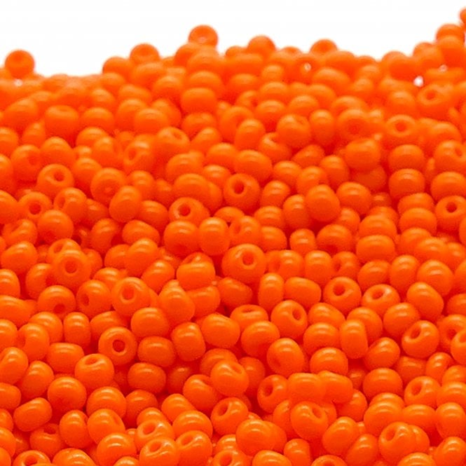  Seed Beads 6/0 - Opaque Orange - 20g