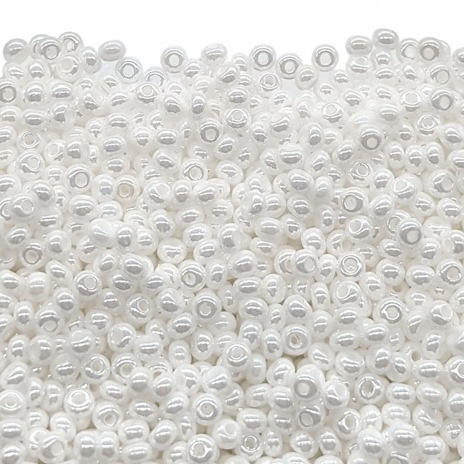  Seed Beads 6/0 - Pearl White - 20g