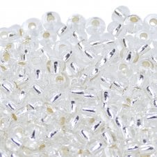 Preciosa Seed Beads 6/0 - Silver Lined Crystal - 20g