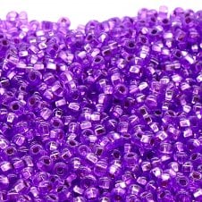 Preciosa Seed Beads 6/0 - Silver Lined Dyed Violet - 20g