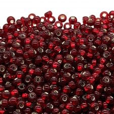 Preciosa Seed Beads 6/0 - Silver Lined Garnet - 20g