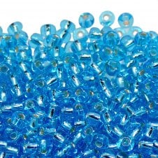 Preciosa Seed Beads 6/0 - Silver Lined Light Aqua - 20g
