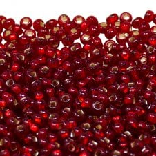 Preciosa Seed Beads 6/0 - Silver Lined Red - 20g