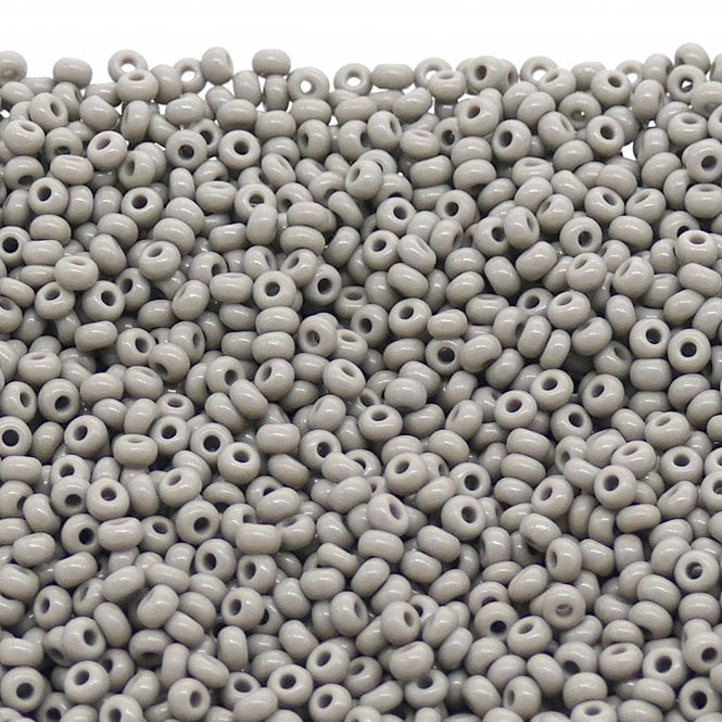  Seed Beads 8/0 - Opaque Grey - 20g