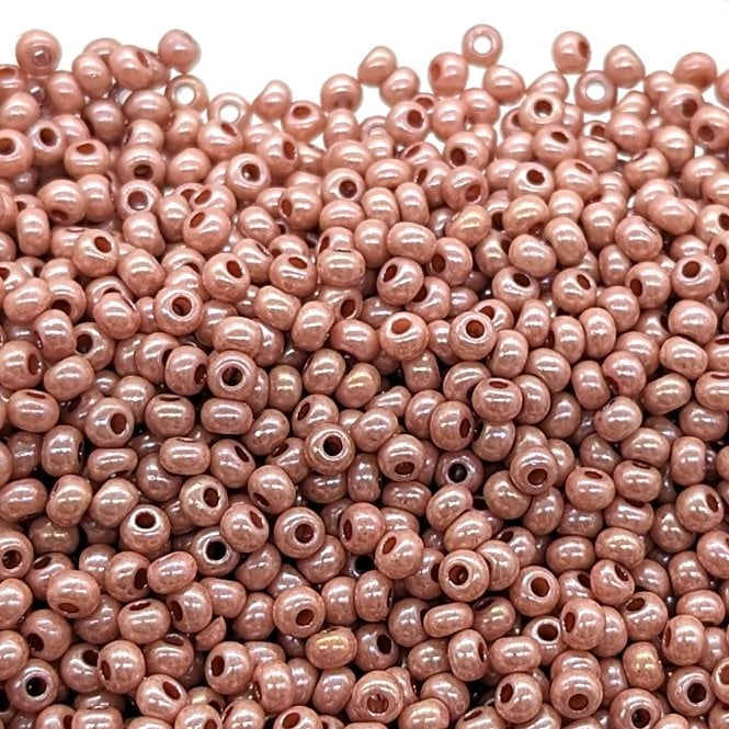  Seed Beads 8/0 - Opaque Pink Luster - 20g