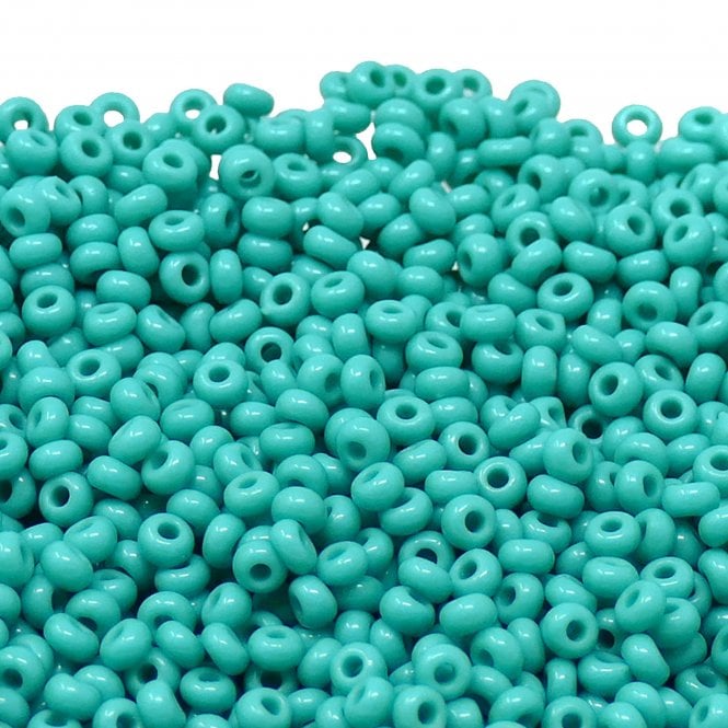  Seed Beads 8/0 - Opaque Turquoise - 20g