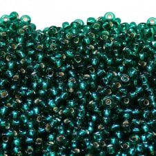 Preciosa Seed Beads 8/0 - Silver Lined Emerald - 20g