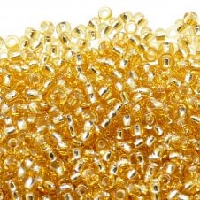Preciosa Seed Beads 8/0 - Silver Lined Gold - 20g