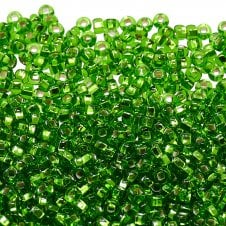 Preciosa Seed Beads 8/0 - Silver Lined Light Green - 20g