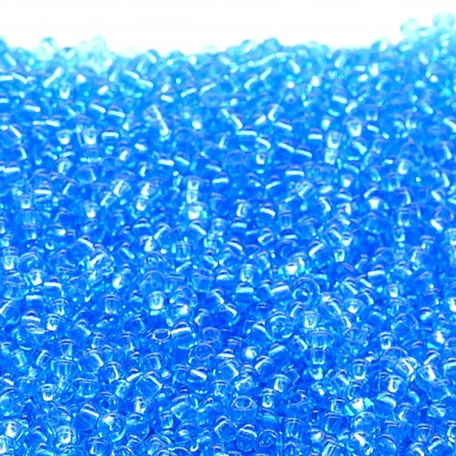  Seed Beads 8/0 - Transparent Aqua - 20g