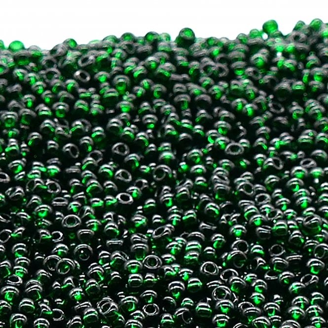  Seed Beads 8/0 - Transparent Dark Green - 20g