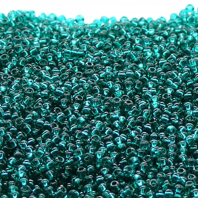  Seed Beads 8/0 - Transparent Emerald - 20g