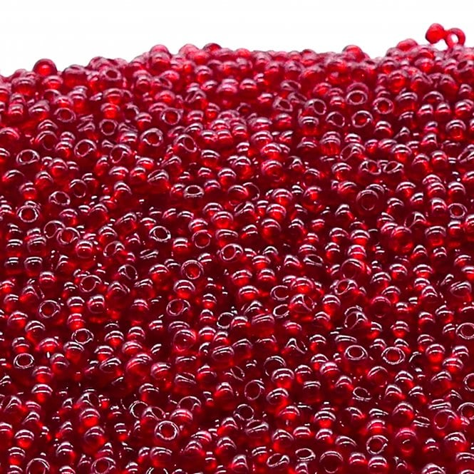  Seed Beads 8/0 - Transparent Garnet - 20g