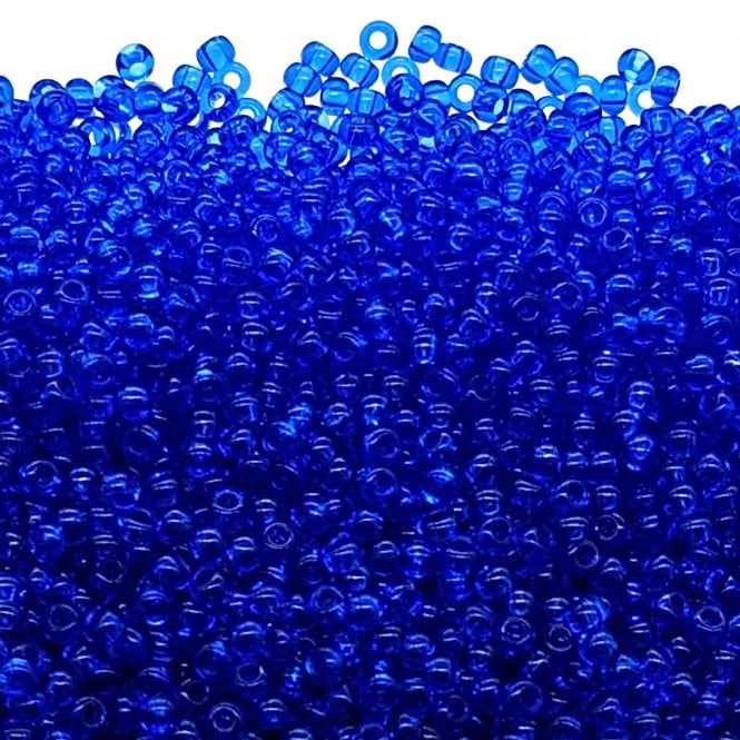  Seed Beads 8/0 - Transparent Sapphire - 20g
