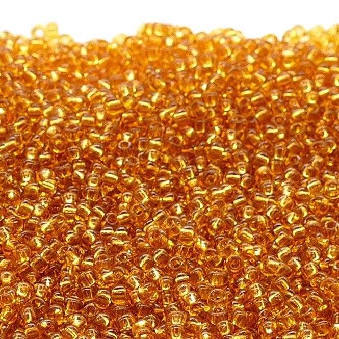  Seed Beads 8/0 - Transparent Topaz - 20g