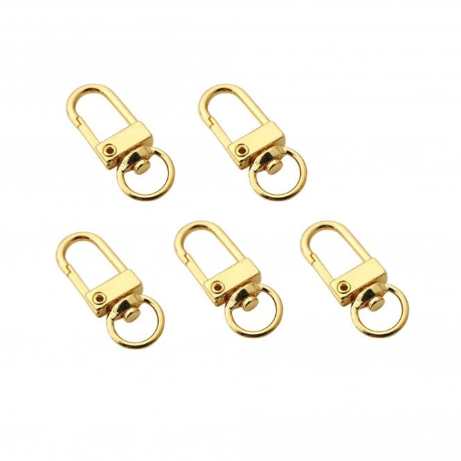 Push-Gate Swivel Clasp 33x12mm - Gold Plated - 5pc