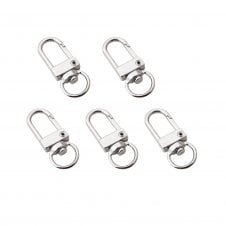 Push-Gate Swivel Clasp 33x12mm - Silver Plated - 5pc