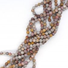 Red Zebra Jasper Round Semi Precious Stones 6mm - 39cm String