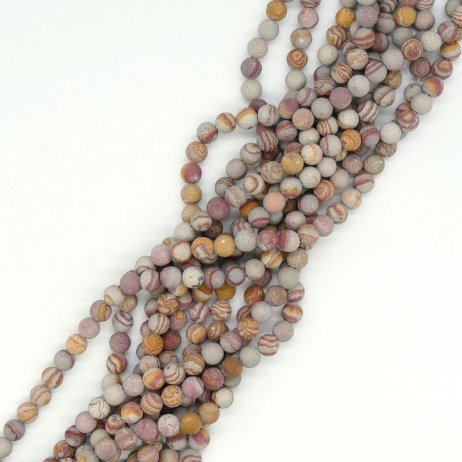 Red Zebra Jasper Round Semi Precious Stones 8mm - 39cm String