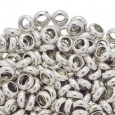 Rondelle Spacer Beads 6x3mm - Antique Silver Plated - 20pk