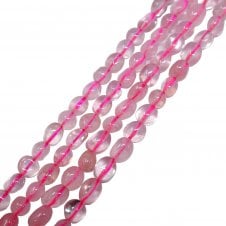 Rose Quartz Nuggets Semi Precious Stones 6mm to 9mm - 39cm String