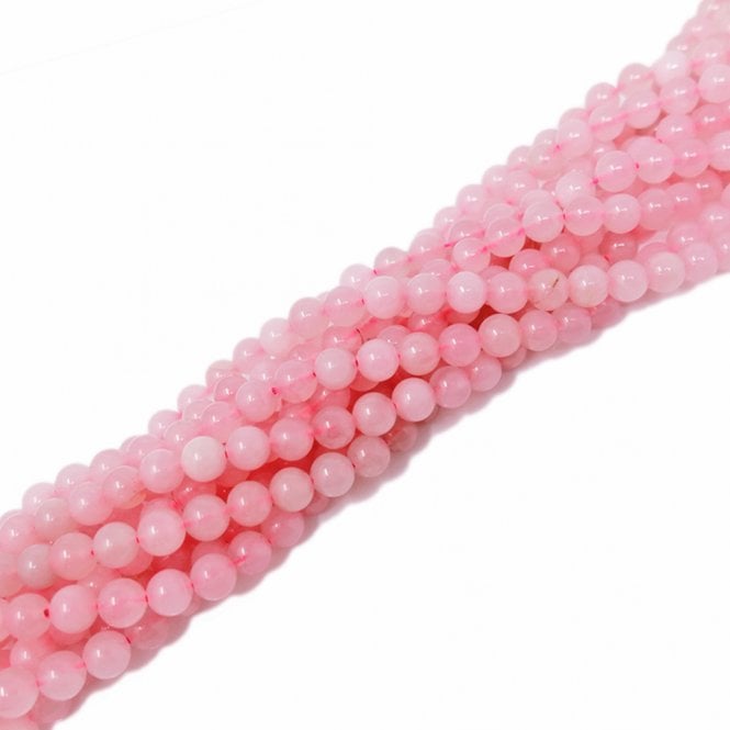 Rose Quartz Round Semi Precious Stones 6mm - 39cm String