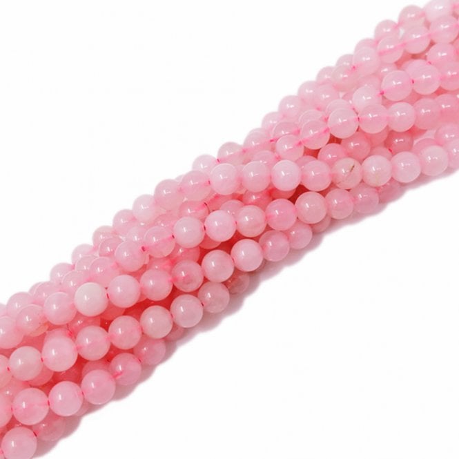 Rose Quartz Round Semi Precious Stones 8mm - 39cm String