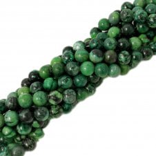 Ruby Zoisite Round Semi Precious Stones 8mm - 39cm String