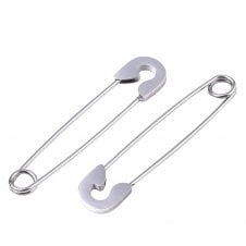 Safety Pin Earring 39mm - 201 Stainless Steel - 1 pair
