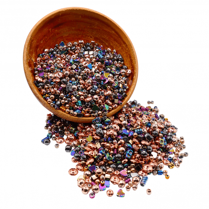Semi-Precious Electroplated Hematite Mix - 50g