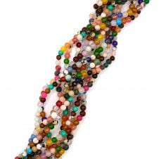 Semi-Precious Mix Round 4mm - 1 String (approx 96 beads)