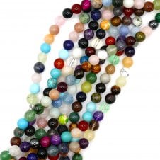 Semi-Precious Mix Round 8mm - 1 String (approx 45 beads)