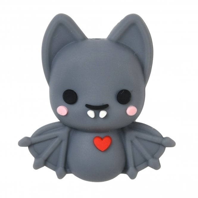 Silicone Bat Beads 30mm - Grey - 1pc