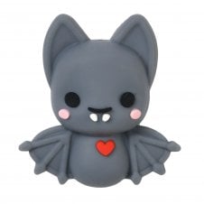 Silicone Bat Beads 30mm - Grey - 1pc