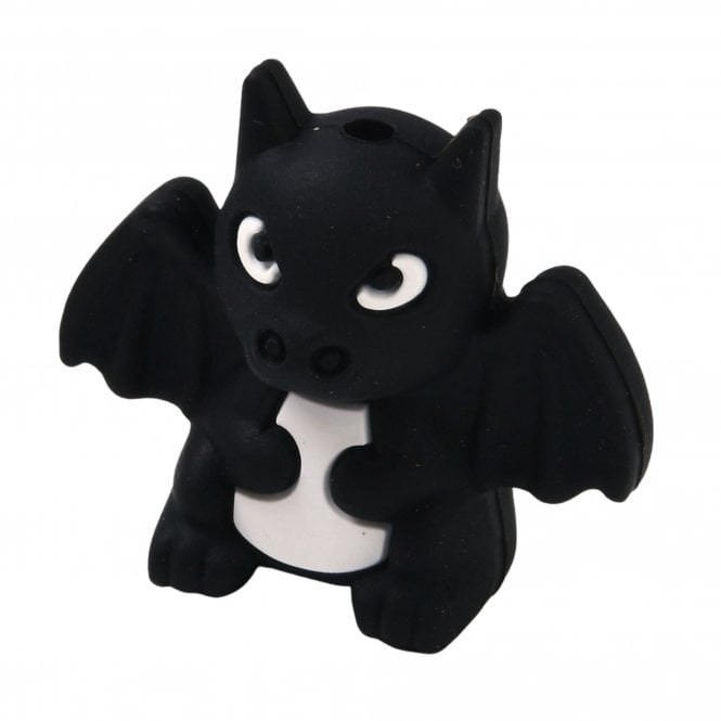 Silicone Dragon Beads 27mm - Black - 1pc