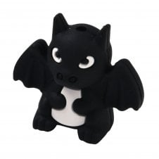 Silicone Dragon Beads 27mm - Black - 1pc