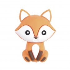 Silicone Fox Beads 30mm - Orange - 1pc