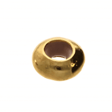Silicone Stopper Bead 6x3mm (1.5mm inner) - Gold Plated - 2pcs
