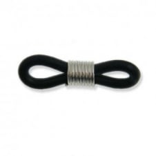 Spectacle/Eyeglass Holders, Rubber Loops - Black - 10pcs