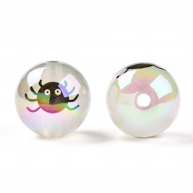 Spider Beads UV Acrylic 16mm - Iridescent - 5pcs