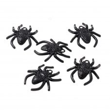 Spider Pendant Metal 28x25mm - Black Plated - 2pcs