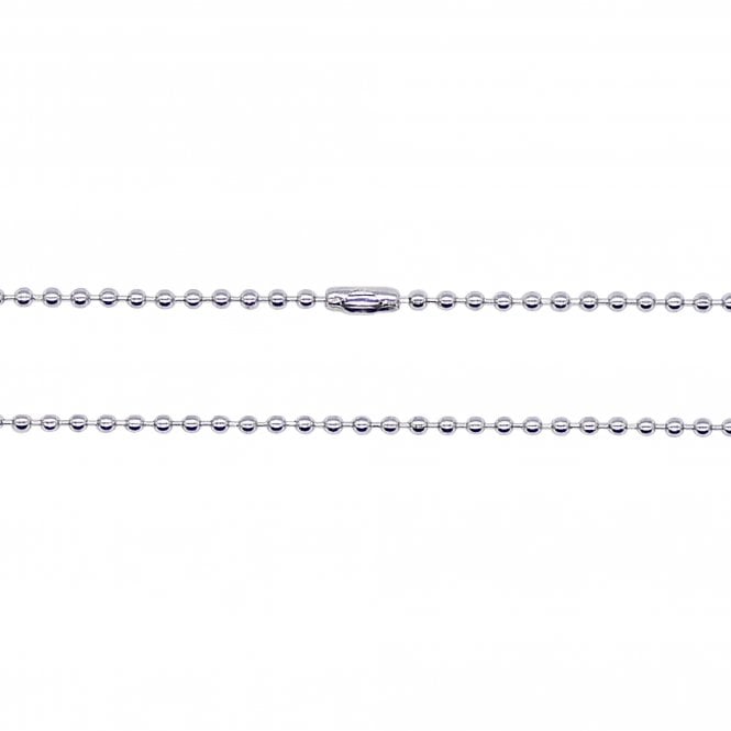 Stainless Steel Ball Chain Necklace 2.4mm - Silver Tone - 24 inches