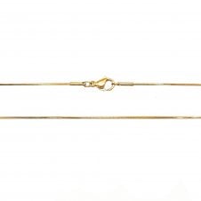 Stainless Steel Snake Chain Necklace 0.8mm - Gold Plated - 18 inches